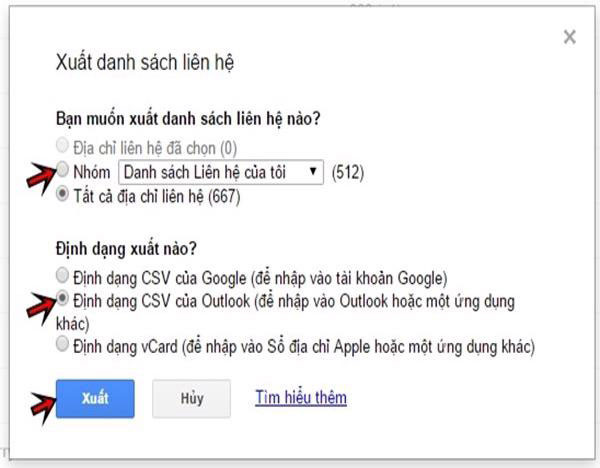 Xuất file theo chỉ dẫn trên hình