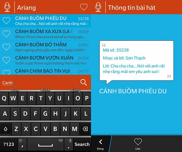 Vietkaraoke Finder cho blackberry passport