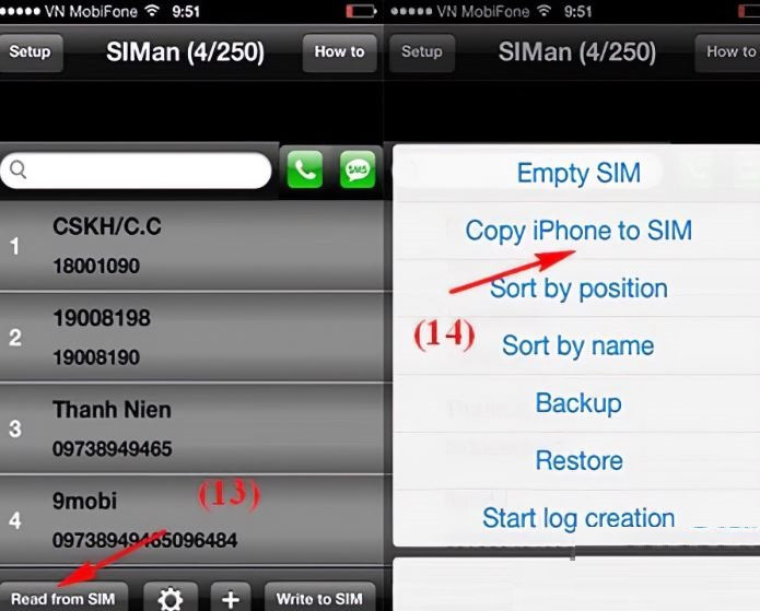 Cách chuyển danh bạ từ máy sang sim